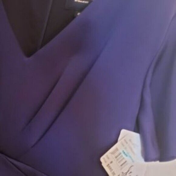 Anthropologie Dress 8 Blue‎ V Neck Maxi Long Gown Evening Navy Shoshanna $660 - Picture 6 of 7